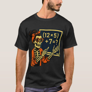 T-shirt 67eacher Halloween Squelette Si Sept Mème Pourritu