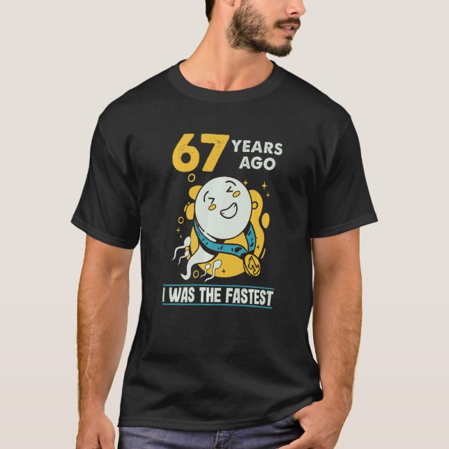 T-shirt 67ème Anniversaire Hommes Humour Il Y A 67 Ans J'É (Devant)
