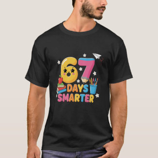 T-shirt 67th Day of School 67 Days Smarter Teacher Boys Gi