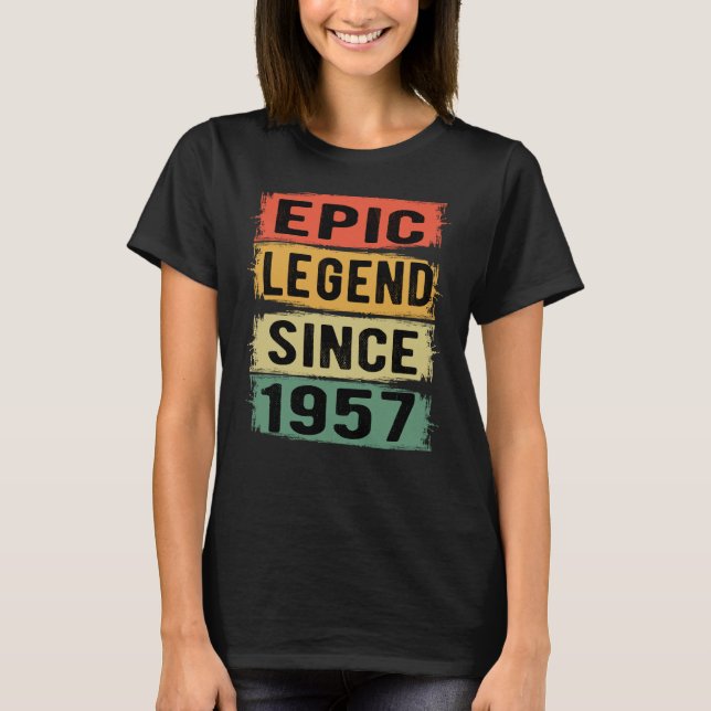 T-shirt 68 Ans Anniversaire 1957 Légende épique 68e annive (Devant)