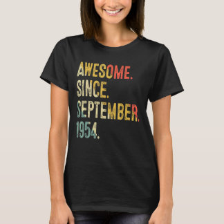 T-shirt 68 Ans Awesome Depuis Septembre 1954 68th Bir