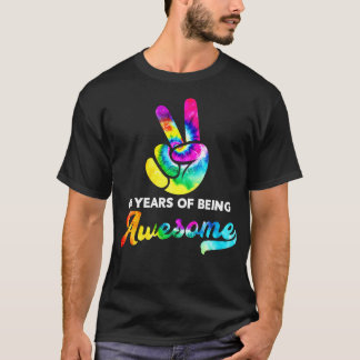 T-shirt 68 Ans D'Être Étonnant Tie Dye Anniversaire