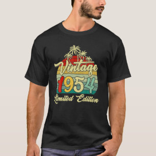 T-shirt 68 Ans Vintage 1954 68E Anniversaire Fête Hommes