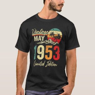 T-shirt 69 ans Vintage mai 1953 69e anniversaire