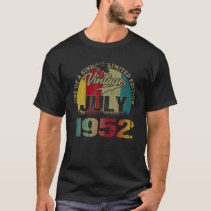 T-shirt 69E Anniversaire Cadeaux 69 Ans Rétro Né En Juil