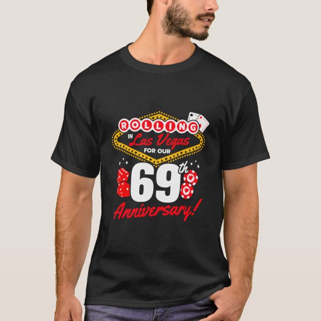 T-shirt 69Th Anniversary Vegas 69Th Wedding Anniversary La (Devant)