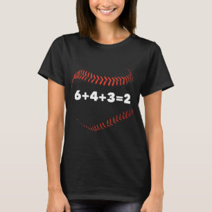 T-shirt 6+4+3=2 Jouer à deux joueurs de baseball