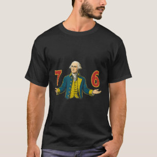 T-shirt 6-7 7-6 George Washington 67 76 Drôle (avant et ar