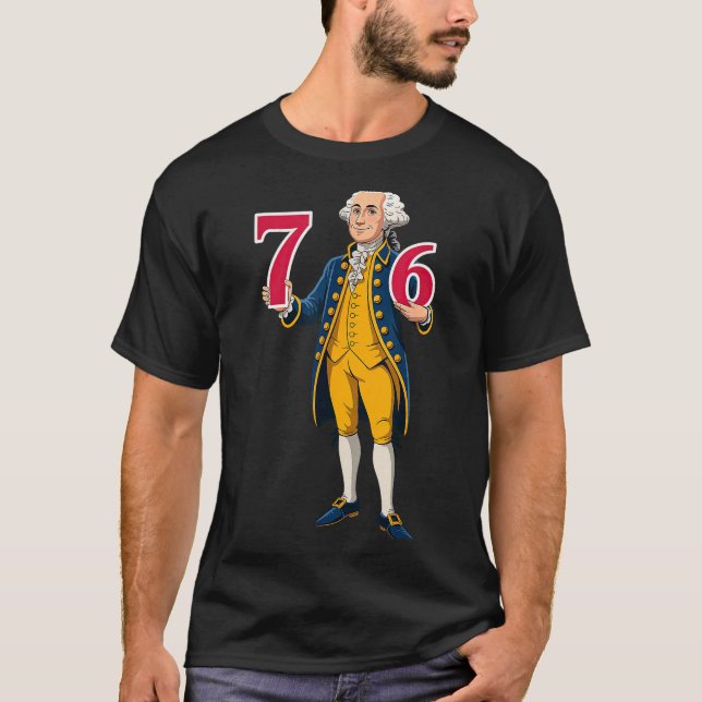 T-shirt 6 7 7 6 George Washington Six Seven  (Devant)