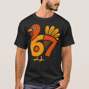 T-shirt 6 7 Action de grâce Pour enfants Dinde Action de g