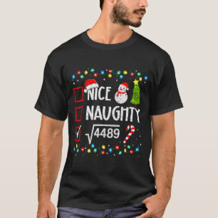 T-shirt 6-7 Mème Gentil Méchant 67 Noël Brain Rot Drôle
