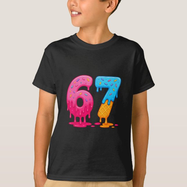 T-shirt 6 7 Mème Six Sept Crème Ice Driam (Devant)