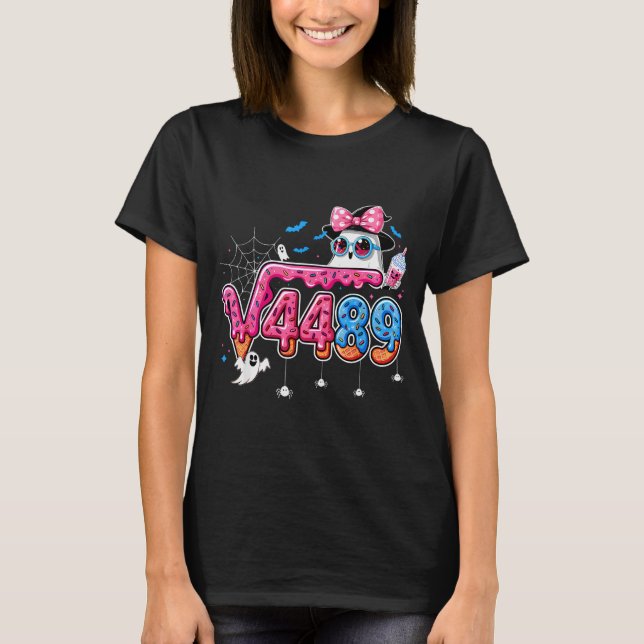 T-shirt 6 7 Meme Square Root 4489 Slang Math Teacher Hallo (Devant)