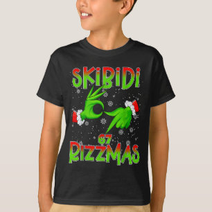 T-shirt 6 7 Noël Skibidi Rizzmas 67 Mème Gen Alpha Sl