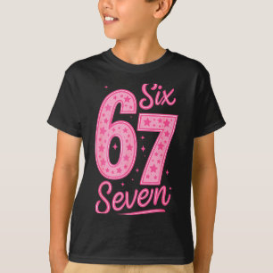 T-shirt 6 7 Numéro 67 Nk Six Sept Mème Argot Femmes Filles