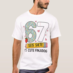 T-shirt 6 7 Six Sept Joli Professeur Classe Bilingue