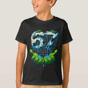 T-shirt 6 7 Six Seven Drip Drôle Gen Alpha Meme Pla Footba