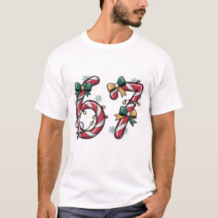 T-shirt 6 7 Six Seven Génération Z Alpha Argot de Noël Lum