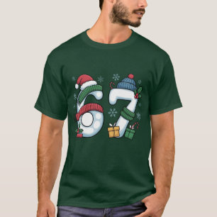 T-shirt 6 7 Six Seven Génération Z Alpha Argot Meme Noël B