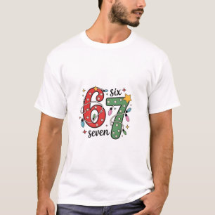 T-shirt 6 7 Six Seven Main Génération Z Alpha Meme Argot N