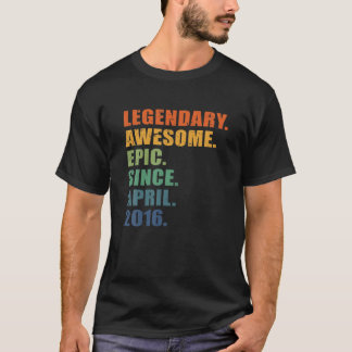 T-shirt 6 Anniv, Avril 2016, Garçons Filles, 6 Anniv