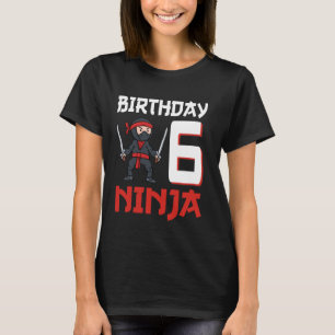 T-shirt 6 Anniversaire Ninja J'ai 6 ans Amusant Ninja Bda