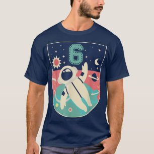 T-shirt 6 ans Anniversaire Garçon Astronaut 6ème Anniversa