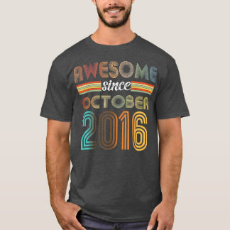 T-shirt 6 Ans Awesome depuis Octobre 2016 6e Anniversaire