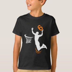 T-shirt 6 ans Bysketbyll Dunk 6e anniversaire de fête garç