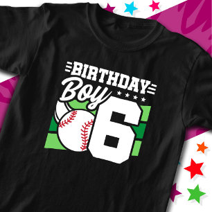 T-shirt 6 Ans Fête de Baseball Thème 6ème anniversaire Gar