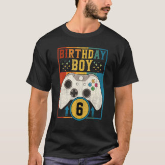 T-shirt 6 Ans Niveau 6 6e Anniversaire Jeux Vidéo pour gar