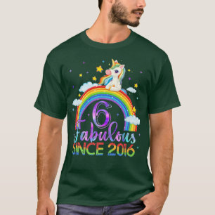 T-shirt 6 Ans Unicorn 6e Anniversaire Girl Unicorn Part
