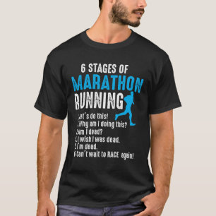 T-shirt 6 étapes de la course de triathlon de course de m