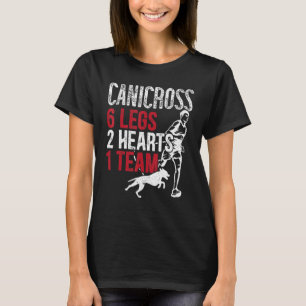 T-shirt 6 Jambes 2 Coeurs 1 Team Canicross Running Chien