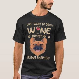 T-shirt 6 Je veux juste boire du vin et caresser mon berge