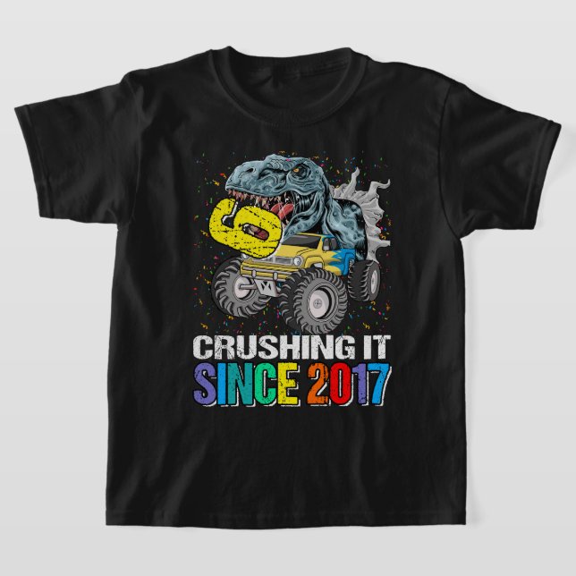T-shirt 6 Le broyer depuis 2017 Monster Truck Dinosaur 6t (Poser)