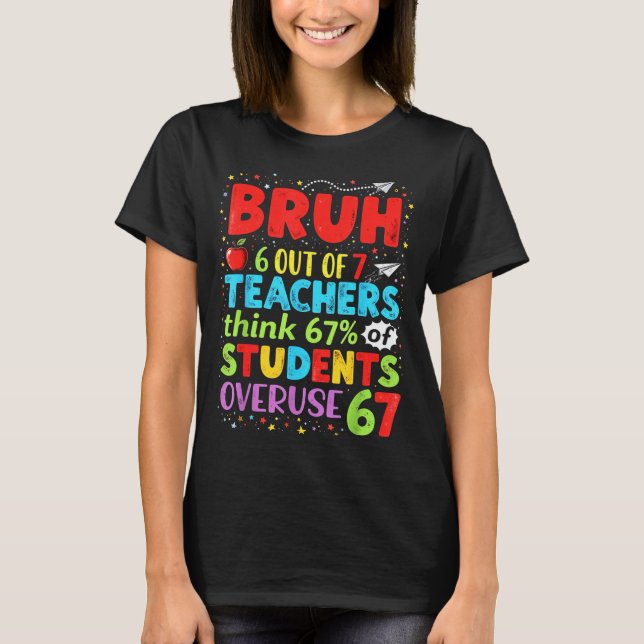 T-shirt 6 Out Of 7 Teachers Think 67% Of Students Overuse  (Devant)