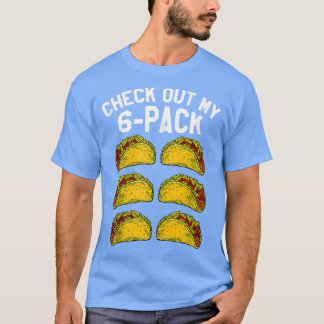 T-shirt 6 Pack Fitness Taco Funny Mexicaine Gym Top pour T