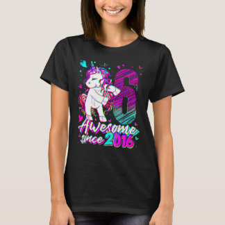 T-shirt 6 Years Old Unicorn Flossing