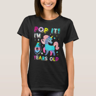 T-shirt 6e anniversaire Fidget Jouet Pop It Anniversaire F