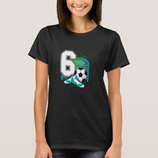 T-shirt 6e anniversaire Football Chaussure Ball Objectif