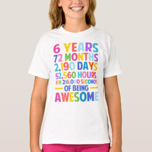 T-shirt 6e anniversaire Six ans d'être génial