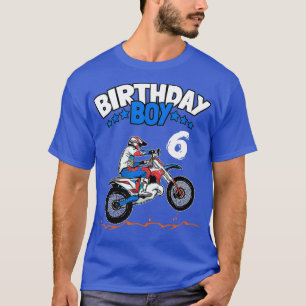 T-shirt 6e Birthday Boy Dirt Bike Kids 6 Years Old Boys