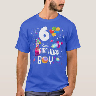 T-shirt 6th Birthday Boy Astronaut Space 6 Years Old Rocke