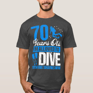T-shirt 70 Anniversaire Plongée Plongée Plongée Plongée Pl