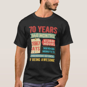 T-shirt 70 ans 70 ans Décorations d'anniversaire