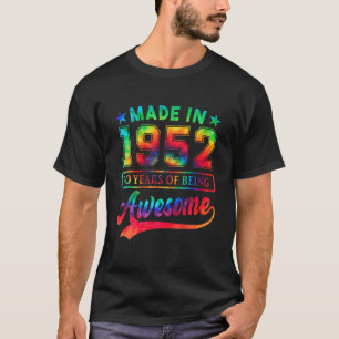 T-shirt 70 Ans 70E Anniversaire Cadeau Tie Dye Awesome Péc