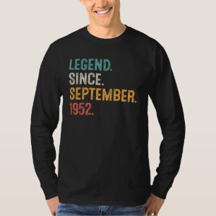 T-shirt 70 ans 70e anniversaire Légende depuis septembre