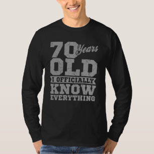 T-shirt 70 ANS ÂGÉ 70 Anniversaire Cadeau Papa sait tout