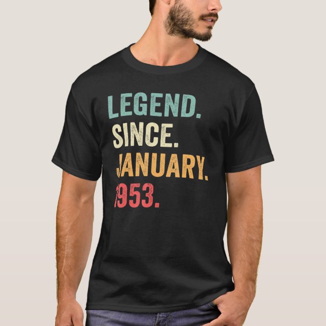 T-shirt 70 ans de légende depuis janvier 1953 70e annivers (Devant)